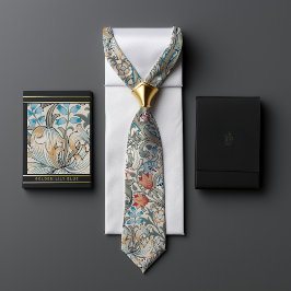 Gravata William Morris Lily Art Nouveau Padrão Floral