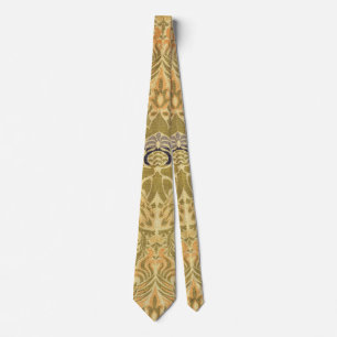 Gravata William Morris Peacock Dragon Artesanato Vintage 