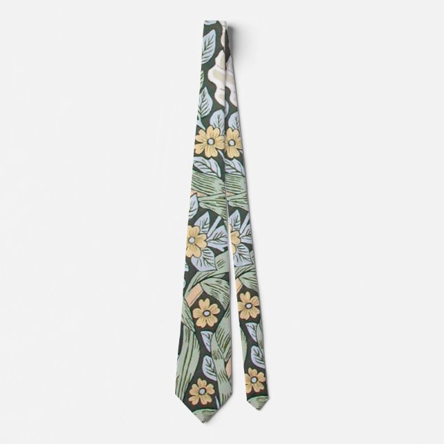 Gravata William Morris Pimpernel Floral Wallpaper (Frente)