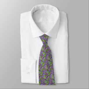 Gravata Wisconsin State Flor o Necktie da Madeira Violeta