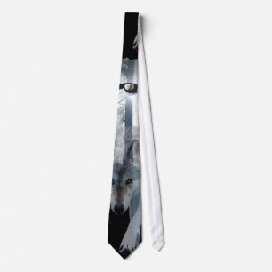 Gravata Wolf & Eagle Wildlife Tie