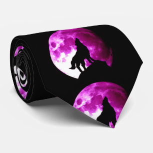 Gravata Wolf Howling na Night Moon