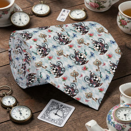 Gravata Wonderland Classic Teapot Pattern Necktie Tie