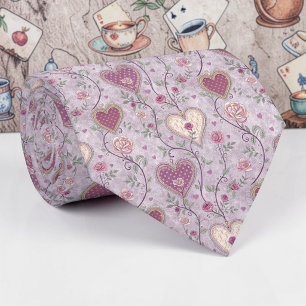 Gravata Wonderland Lilac Classic Pattern