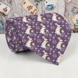 Gravata Wonderland Lilac Classic Pattern Necktie Tie