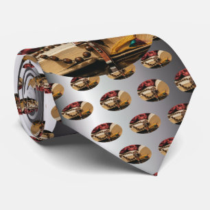 Gravata Wooden Rosary com Jesus na Cruz