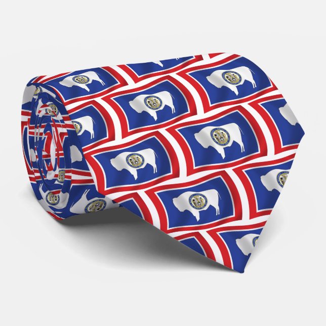 Gravata Wyoming Flag Tie (Rolled)