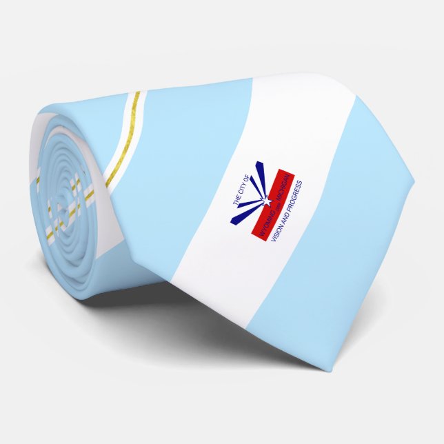 Gravata Wyoming (Michigan), bandeira da cidade, Neck Tie (Rolled)