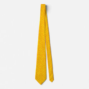 Gravata X Acrobático - Vermelho em Amarelo