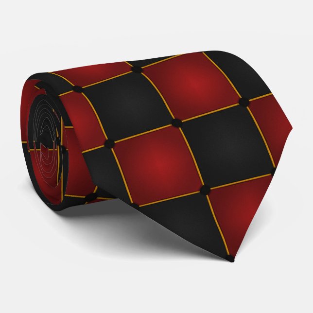 Gravata Xadrez Arlequim (Rolled)