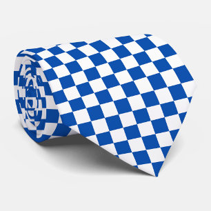 Gravata Xadrez azul cobalto clássico