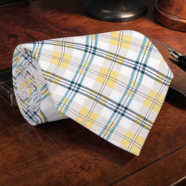 Gravata Xadrez Azul e Amarelo (Criador carregado)
