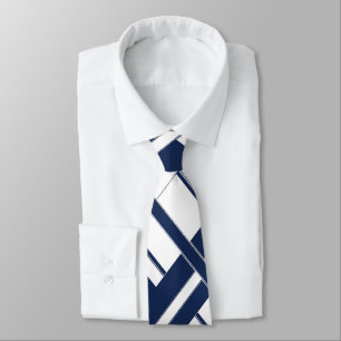 Gravata Xadrez Azul e Branco do Papá