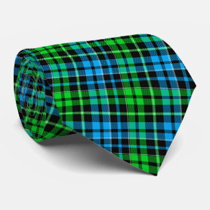 Gravata Xadrez Azul e Verde Preto