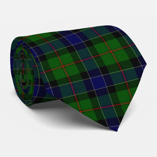 Gravata Xadrez azul-tartan-gilvie (Rolled)