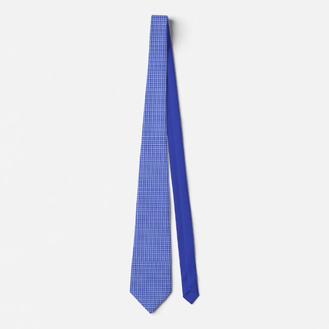 Gravata Xadrez branca azul (Frente)