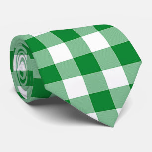 Gravata Xadrez Búfalo Verde Branco Moderno
