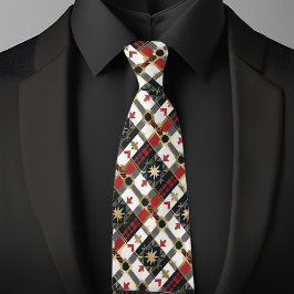 Gravata Xadrez de estrelas e setas