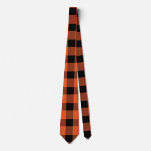 Gravata Xadrez de Lumberjack do País de Buffalo Laranja