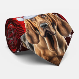 Gravata Xadrez de Natal de Feriado Vermelho de Cachorro