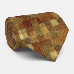 Gravata Xadrez de tartã monocromática texturizada.