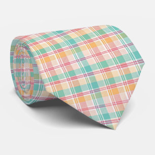 Gravata Xadrez Escocês Multicolorido