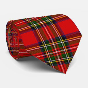 Gravata Xadrez Escocês Tarta Clan Royal Stewart 