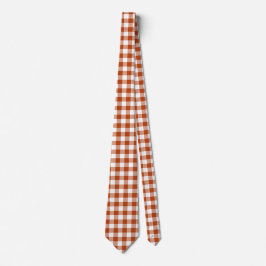 Gravata Xadrez Gingham Vermelho Ferrugem