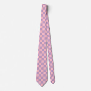 Gravata Xadrez Lilás e Rosa