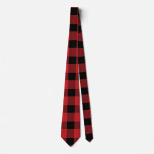 Gravata Xadrez Lumberjack do País de Buffalo Vermelho