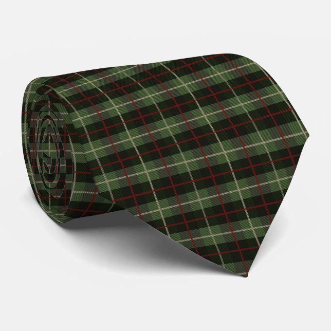 Gravata Xadrez Negra Vermelha Tartan Homens (Rolled)