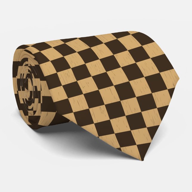 Gravata Xadrez Quadriculado (Rolled)