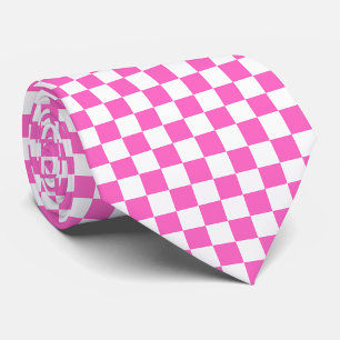 Gravata Xadrez rosa visual clássico