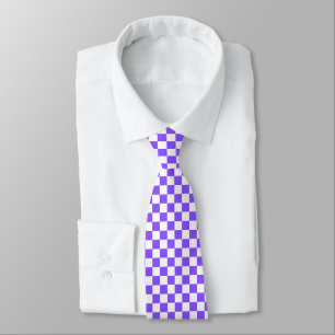 Gravata Xadrez roxo visual clássico