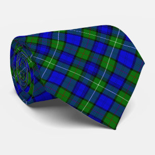 Gravata Xadrez verde azul MacKenzie tartan