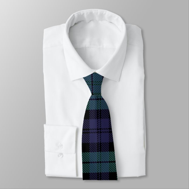 Gravata Xadrez Verde Clássica Tartan Tie (Amarrado)