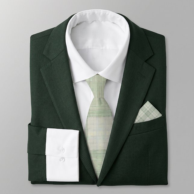 Gravata Xadrez verde sage claro (Criador carregado)