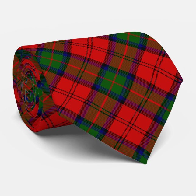 Gravata Xadrez verde tartan tartan (Rolled)