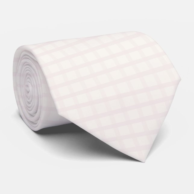 Gravata Xampanhe Rosado E Ginga Floral Creme Branco  (Rolled)