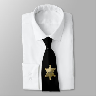 Gravata Xerife ouro star