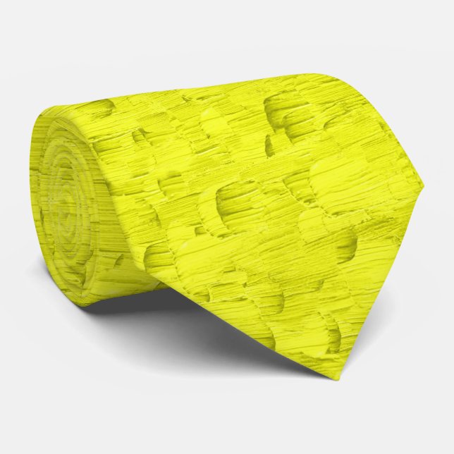 Gravata Yellow Abstract Pattern (Rolled)