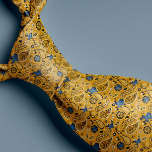 Gravata Yellow Bandana e Denim Texas Neck Tie