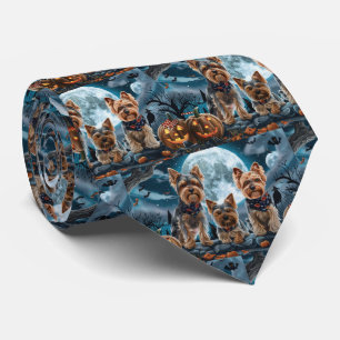 Gravata Yorkshire Terrier Halloween Assustador