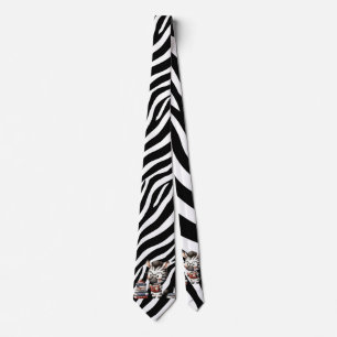Gravata Zebra Lendo Livros.