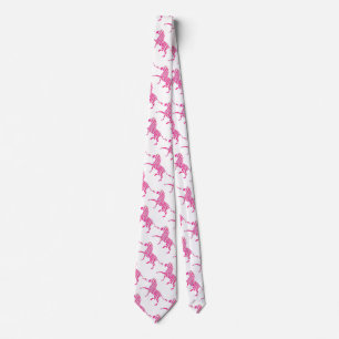 Gravata Zebra, rosa-quente e branco, silhueta