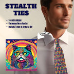 Gravata Zen Cat Stealth Novelty<br><div class="desc">De longe,  parece uma gravata típica de homens,  mas de perto é tudo o que é o CAT LOVE. Projetado em cores brilhantes e vibrantes. conteúdo genérico.</div>