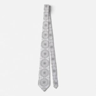 Gravata Zen telhado preto e branco Buddha da mandala