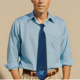 Gravata Zodíaco Sagitário com estrelas