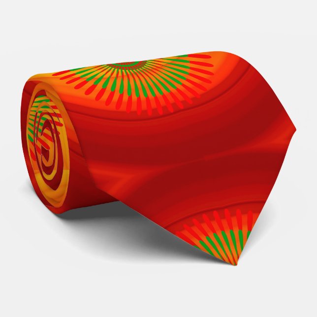 Gravatas de Design Laranja Vermelho (Rolled)