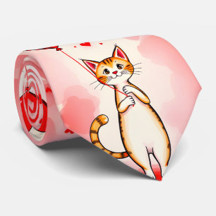 Gravatas de Designer para Homens Gato Corações Ver